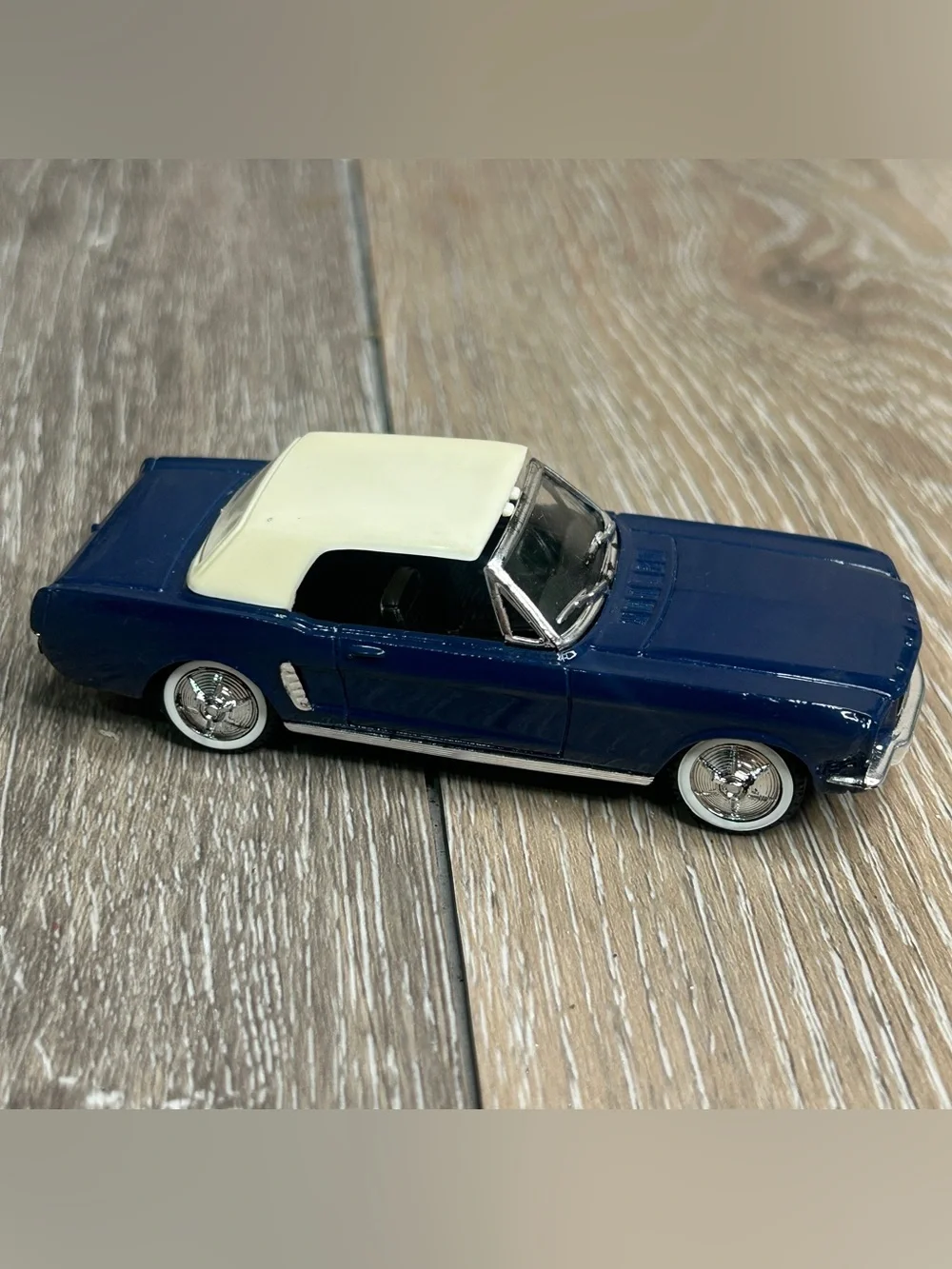 Solido Vintage 1/43 1964 1/2Ford Mustang Hardtop Blue Diecast Car Made in France